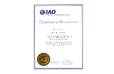 International Accreditation and Recognition by IAO