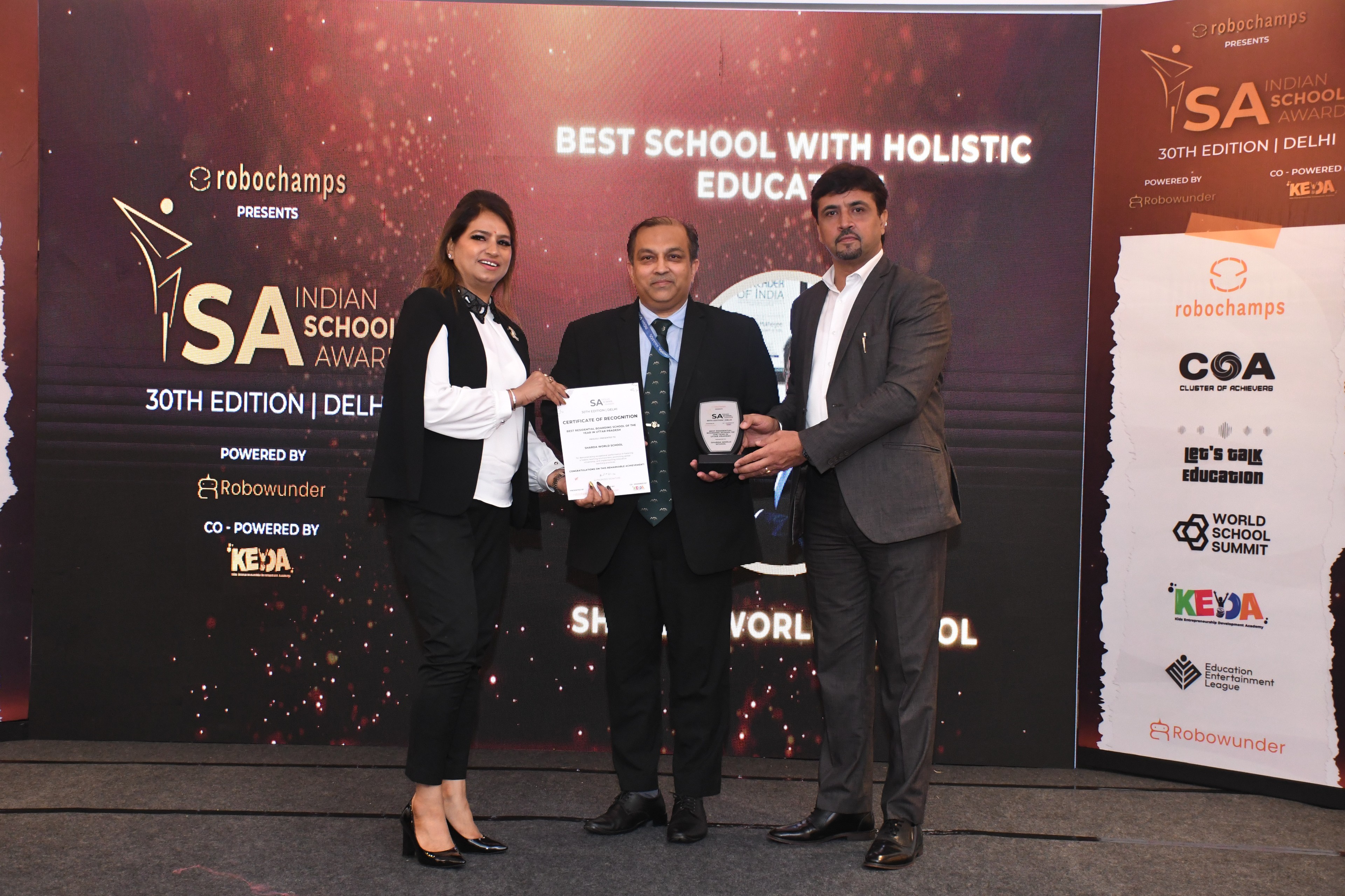 Best School with Holistic Education (Sharda World School) and Best Residential Boarding School of the Year in Uttar Pradesh (Sharda World School)