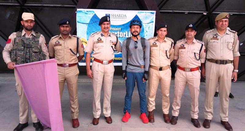 Sharda University student embarks on a cycle journey from Kashmir to Kanyakumari to bring awareness to the water crisis